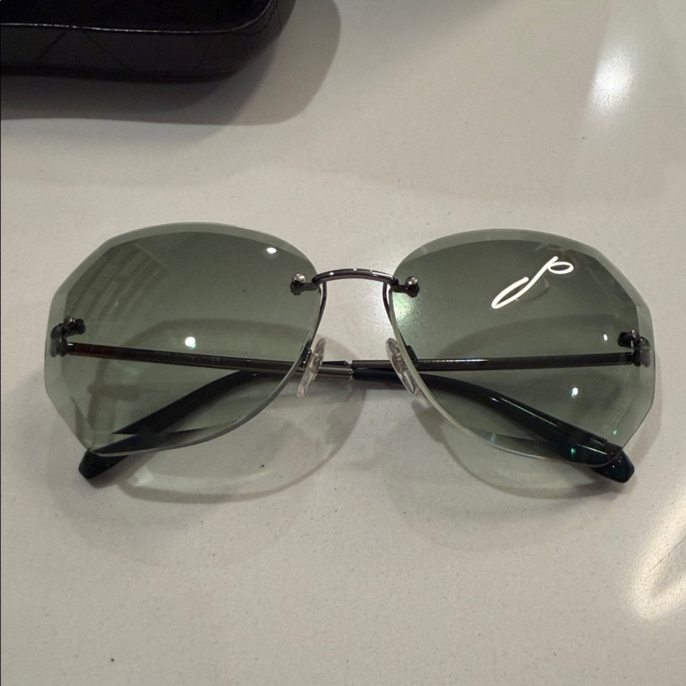Chanel Frameless Green Sunglasses